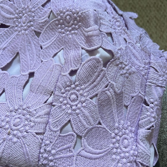 Free People Elegant Lavender Floral Lace Dress - Picture 3 of 4